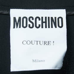 Moschino Couture Black Crepe Flared Pants L