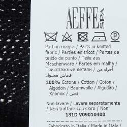 Pre Owned Moschino Couture Black Mesh Floral Teddy Bear Jumper L