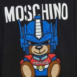 Pre Owned {"name": "Moschino Couture Black Transformer Teddy Cotton Hoodie M", "name_ar": "موسكينو كوتور سويت شيرت قطن أسود مع رسمة الدمية المتحولة مقاس وسط"}