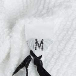 مملوكة مسبقًا Moschino Mo5ch1no Jeans White Peace & Love Print Cotton Hoodie M