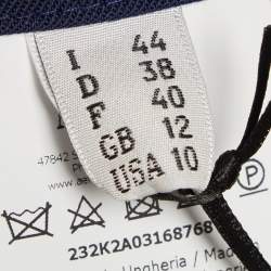 Pre Owned Moschino Mo5ch1no Jeans Navy Blue Gabardine Buckle-Up Shorts M