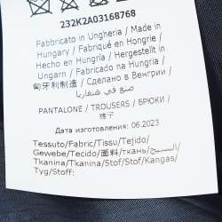 Pre Owned Moschino Mo5ch1no Jeans Navy Blue Gabardine Buckle-Up Shorts M