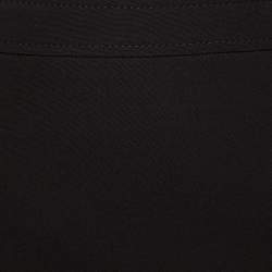 Pre Owned Moschino M05CHIN0 Jeans Black Stretch Crepe Zipper Detail Mini Skirt S