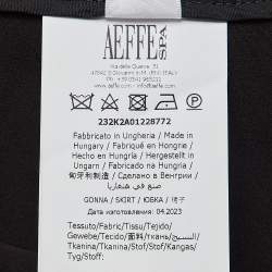 Pre Owned Moschino M05CHIN0 Jeans Black Stretch Crepe Zipper Detail Mini Skirt S