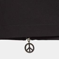 Moschino M05CHIN0 Jeans Black Stretch Crepe Zipper Detail Mini Skirt S