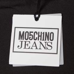 Moschino M05CHIN0 Jeans Black Stretch Crepe Zipper Detail Mini Skirt S
