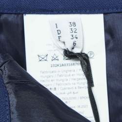 Moschino Mo5ch1no Jeans Navy Blue Gabardine Buckle Detail Shorts S