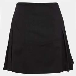 Moschino M05CHIN0 Black Pleated Buckle Detail Skirt M