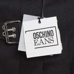 Moschino M05CHIN0 Black Pleated Buckle Detail Skirt M