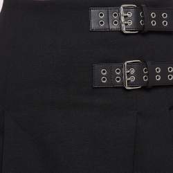 Moschino M05CHIN0 Black Pleated Buckle Detail Skirt M