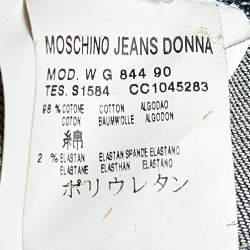 Pre Owned Moschino Jeans Navy Blue Zip Up Mini Skirt L