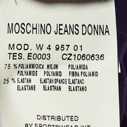 Moschino Jeans Purple Jersey Scallop Detail Top M