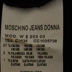 Moschino Jeans Black Lace Trim Stretch Crepe Sleeveless Mini Dress M 