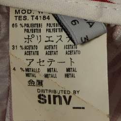 Moschino Jeans White/Red Stripe Crepe Tiered Short Skirt S
