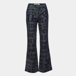 Moschino Jeans Dark Blue Logo Print Denim Jeans M Waist 30" 