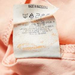 Moschino Jeans Peach Cotton Flower Detail Button Front Shirt M