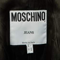 Pre Owned Moschino Jeans Black  Striped Cotton Blazer M