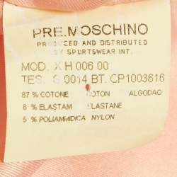 مملوكة مسبقًا Moschino Jeans Pink Cotton Blend Biker Vest Jacket S
