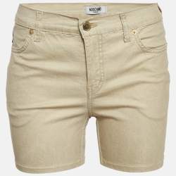 Pre Owned شورت مو5ش1نو مو5ش1نو جينز قطن ذهبي مطاطي بقياس متوسط