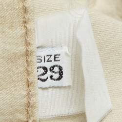 Pre Owned شورت مو5ش1نو مو5ش1نو جينز قطن ذهبي مطاطي بقي اس متوسط