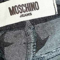 Moschino Jeans Black  Star Print Denim Flared Leg Jeans S