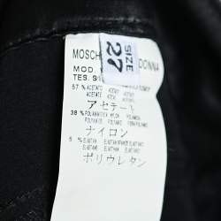 Pre Owned Moschino Jeans Black Synthetic Pants S
