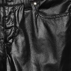 Pre Owned Moschino Jeans Black Synthetic Pants S