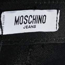 Moschino Jeans Black Cotton Embellished Trim Detailed Pants M