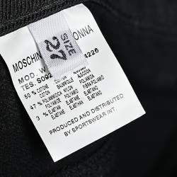 Moschino Jeans Black Cotton Embellished Trim Detailed Pants M