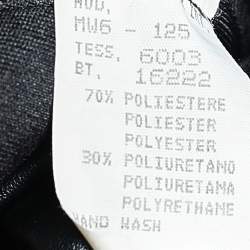 Moschino Jeans Black Coated Button Front Jacket S