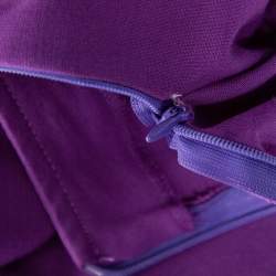 Pre Owned Moschino Jeans Purple Wool Blend Ruffle Hem Midi Skirt S