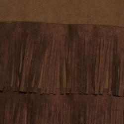 Moschino Jeans Tan Brown Tassel Tiered Midi Skirt L