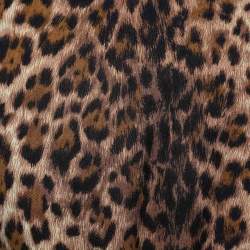 Moschino Jeans Brown Animal Print Button Front Blazer M