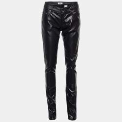 Pre Owned Moschino Jeans Black Lurex Synthetic Pants M
