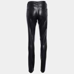 Pre Owned Moschino Jeans Black Lurex Synthetic Pants M
