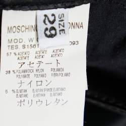 Pre Owned Moschino Jeans Black Lurex Synthetic Pants M