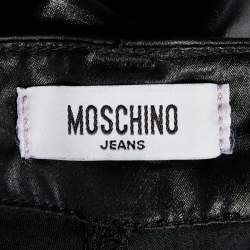 Pre Owned Moschino Jeans Black Lurex Synthetic Pants M