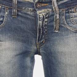 Moschino Jeans Navy Blue Denim Tapered Leg Jeans S