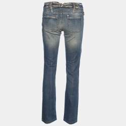 Moschino Jeans Navy Blue Denim Tapered Leg Jeans S