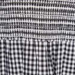 فستان موسكينو جينز قطن كاروهات غينغام مونوكرومي مقاس متوسط (ميديوم)