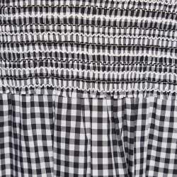 Moschino Jeans Monochrome Gingham Check Cotton Dress L