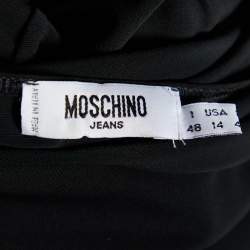 Moschino Jeans Black Jersey Button Front Shirt L