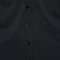 Moschino Jeans Black Jersey Button Front Shirt L