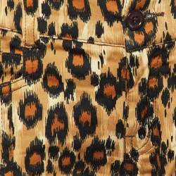 Moschino Jeans Multicolor Animal Printed Cotton Capri Pants M