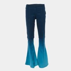 Pre Owned Moschino Jeans Blue Ombre Denim Flared Jeans M Waist 28"