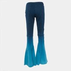 Pre Owned Moschino Jeans Blue Ombre Denim Flared Jeans M Waist 28"