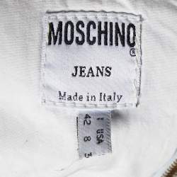 Moschino Jeans Blue Denim Lace-Up Corset Top M