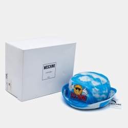 Moschino Blue/White Printed Tie/Dye Bucket Hat M