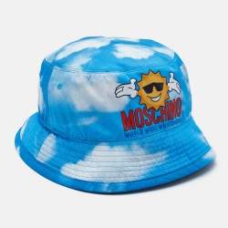 Moschino Blue/White Printed Tie/Dye Bucket Hat M