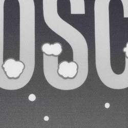 Moschino Grey Igloo Bear Print Silk Scarf